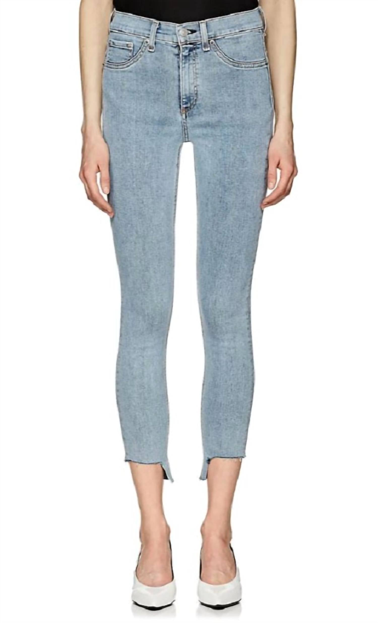 Portland 5 Pocket Style High Rise Ankle Skinny Jeans
