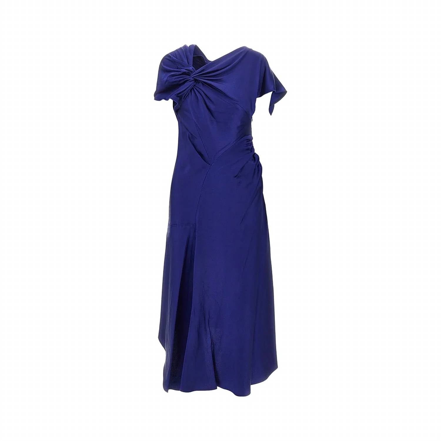 Victoria Beckham - Women's Crepe Back Satin Asymmetrical Midi Dress