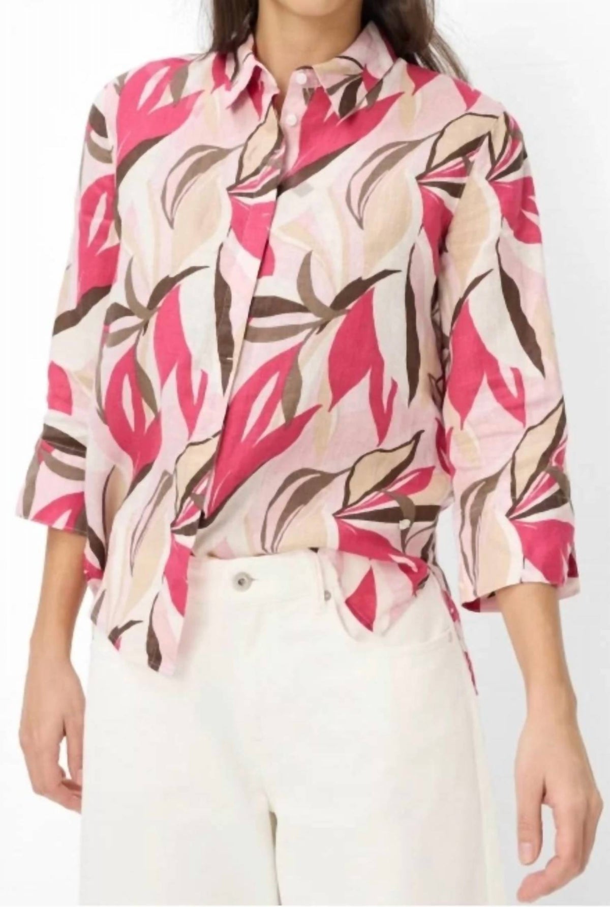Brax - Vicki Linen Button-down Blouse
