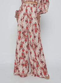 L'Agence - Lyra Smocked Waist Wide Leg Pants