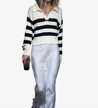 CIAO LUCIA Venezia Polo Sweater in ivory - women's sweater