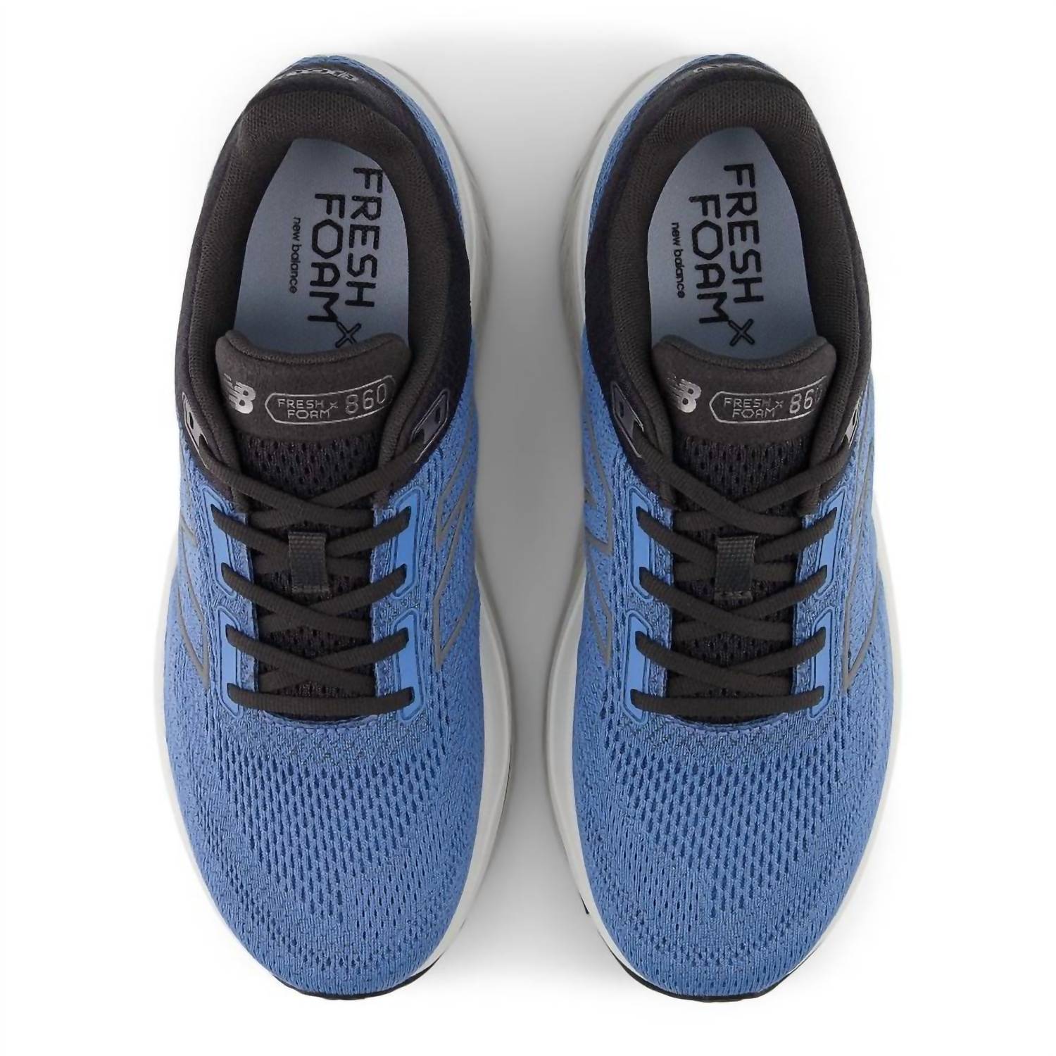 New Balance Men's Fresh Foam X 860 V14 Shoe in blue laguna black cement - men's shoe - alternate view