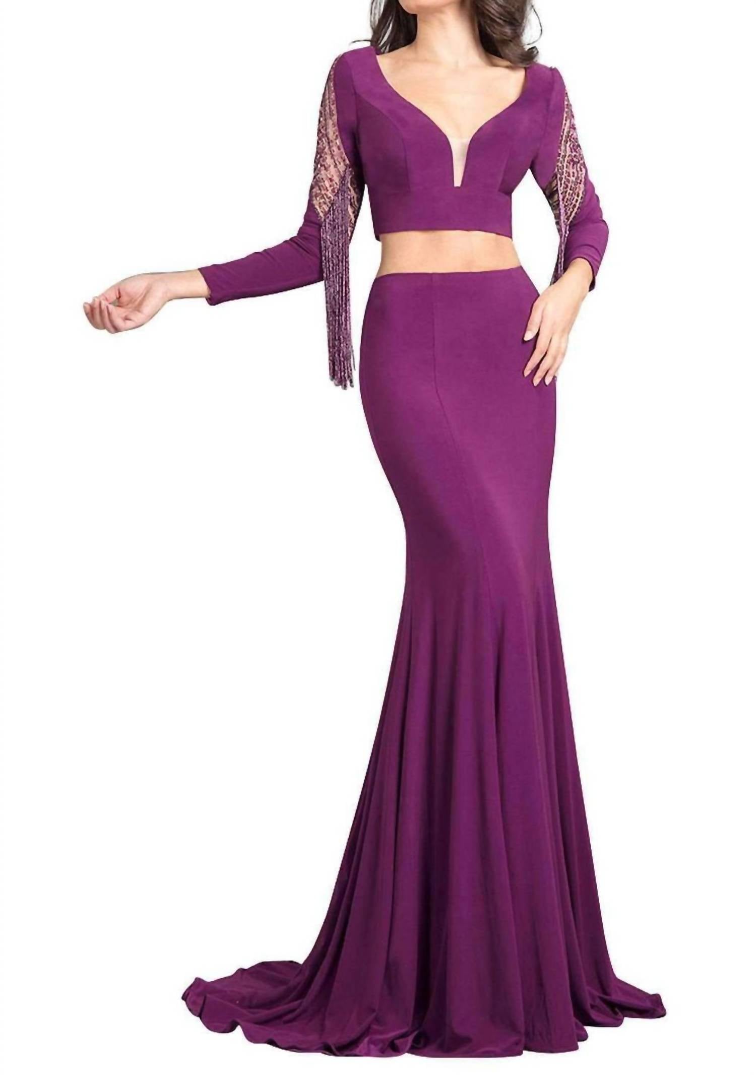 Rachel Allan - Long Sleeve Gown