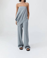 St. Agni - Strapless Asymmetric Drape Top