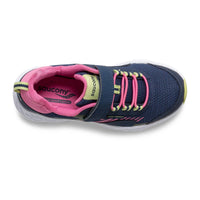 SAUCONY Kid's Wind Sneakers in shield a c navy pink - kids' sneaker - view 4