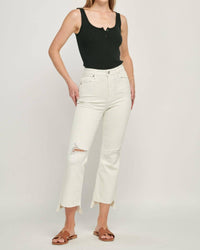 Hidden - Hidden Jeans Step Hem Cropped Flare
