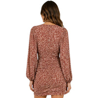 Hyfve - Animal Print Ruched Mini Dress