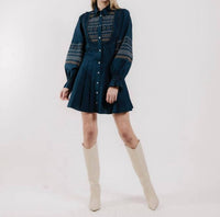 LOVE THE LABEL Walton Mini Dress in pagent blue 1 - women's dress - view 6