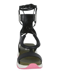 Salvatore Ferragamo Women's Lace-up Flat Sandals in black - women's sandal - view 4