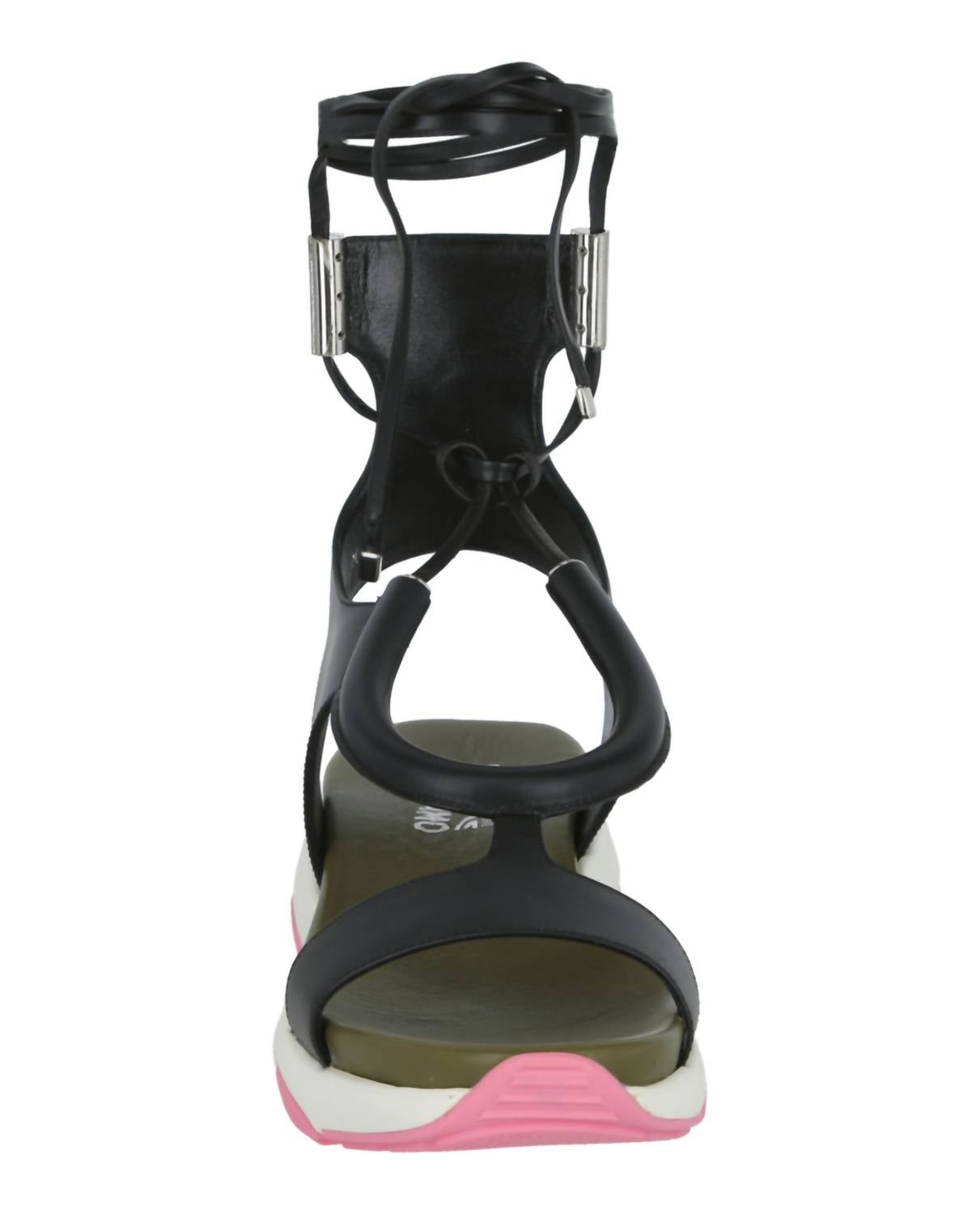 Salvatore Ferragamo Women's Lace-up Flat Sandals in black - women's sandal - view 4