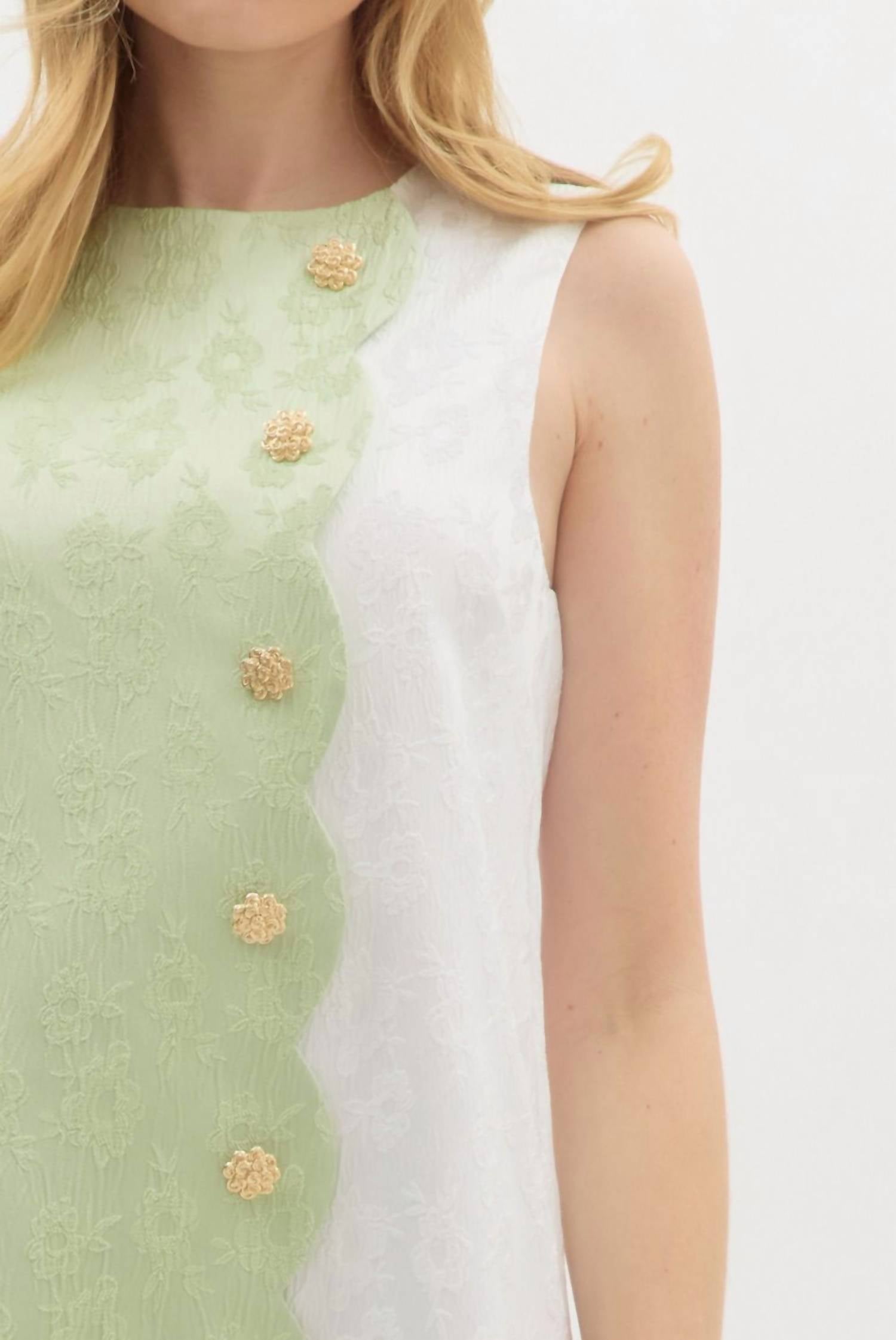 entro Ainsley Mini Dress in green - women's dress - view 5