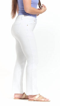 1822 Denim Better Butter Slim Straight Jeans in white - women's jeans - alternate view