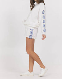 Vintage Havana - Crochet Square French Terry Crewneck
