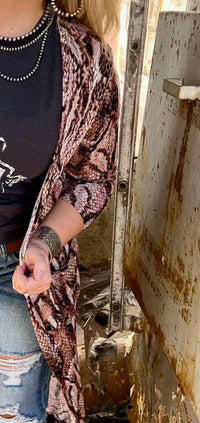 Texas True Threads - Patrice Python Cardigan Top