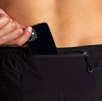 BROOKS Men's High Point 7" 2-in-1 Running Short in 1 running short in black - men's shorts - detail view