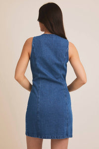 Gilli - Sleeveless Button Denim Dress
