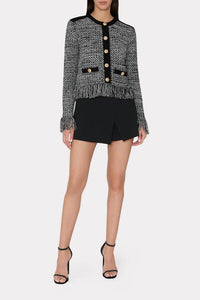 Milly - Textured Fringe Cardigan Jacket