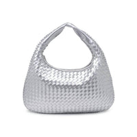 Urban Expressions Women's Adela Woven Hobo Bag in silver - women's bag