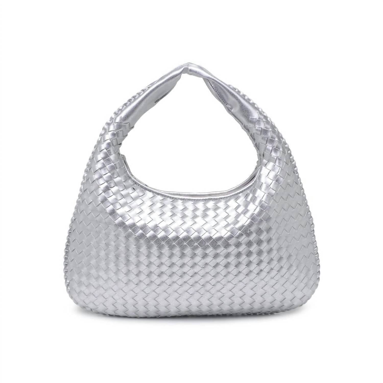 Urban Expressions Women's Adela Woven Hobo Bag in silver - women's bag