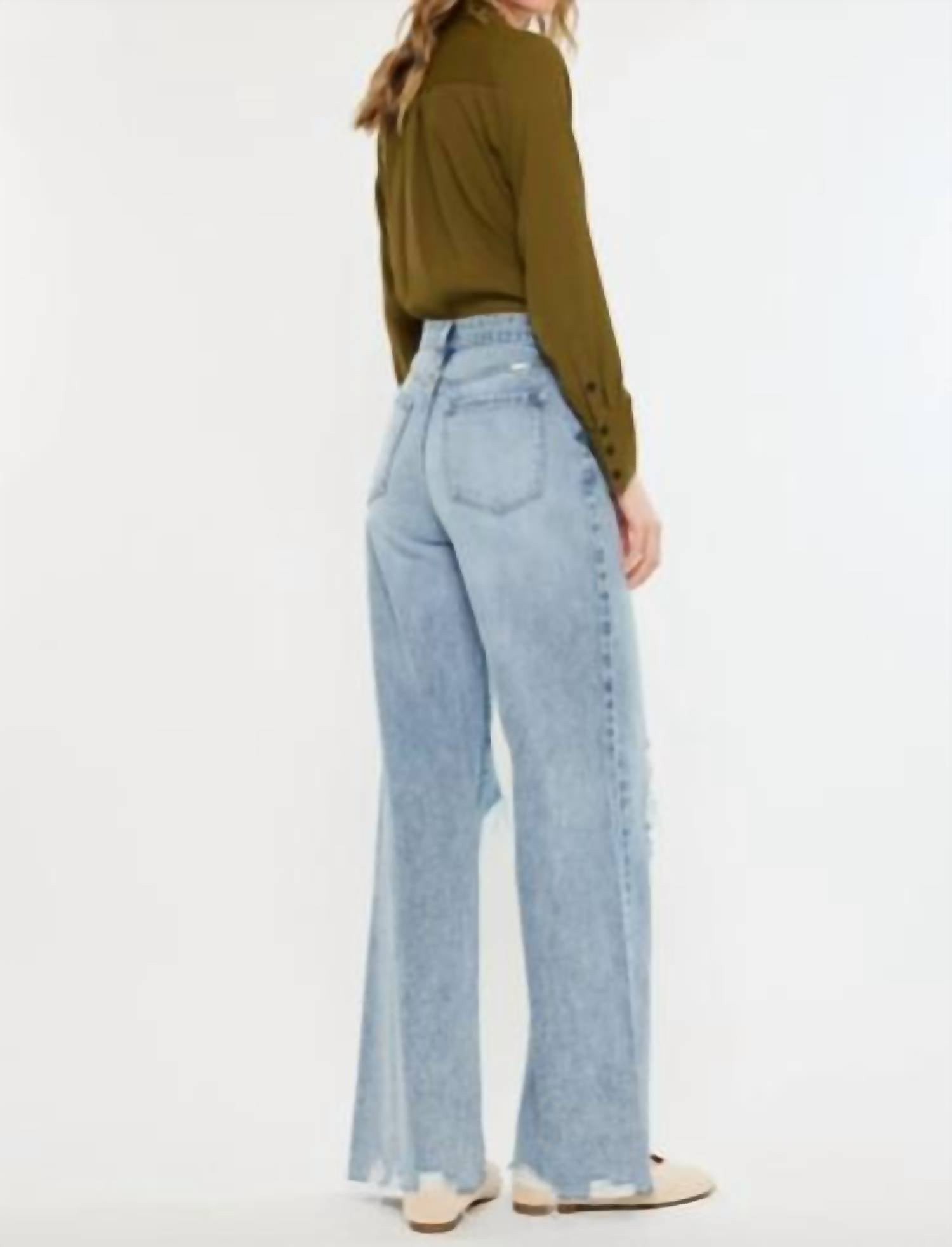 Kancan - Ultra High Rise Wide Leg Jeans