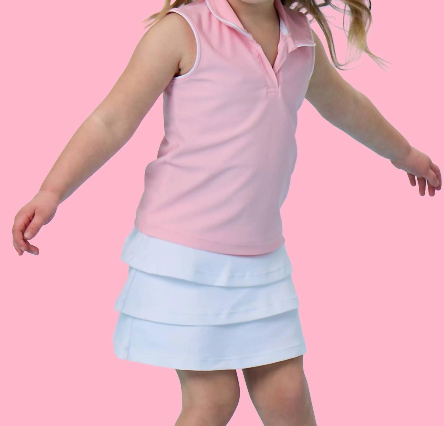 Rufflebutts - Girl's Sleeveless Polo Active Top