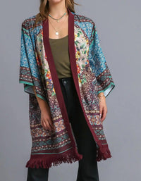 Umgee - Mix Kimono With Fringe