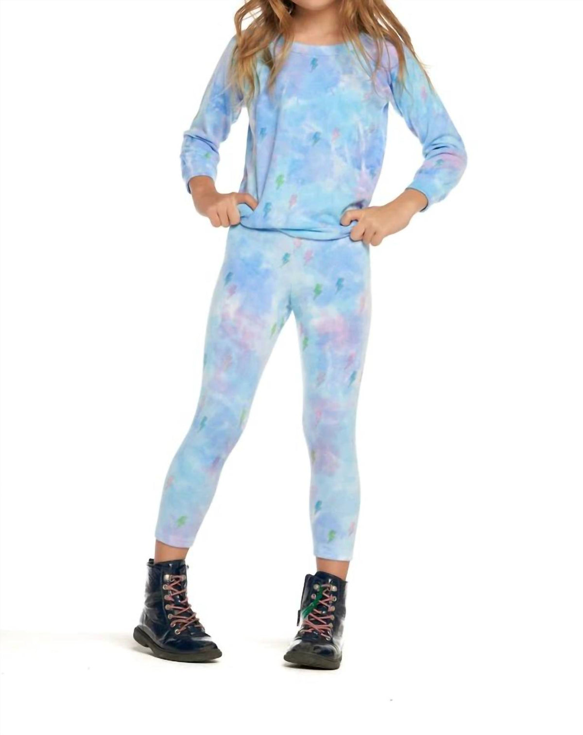 Chaser - Tie Dye Bolts Hacci Sweatshirt