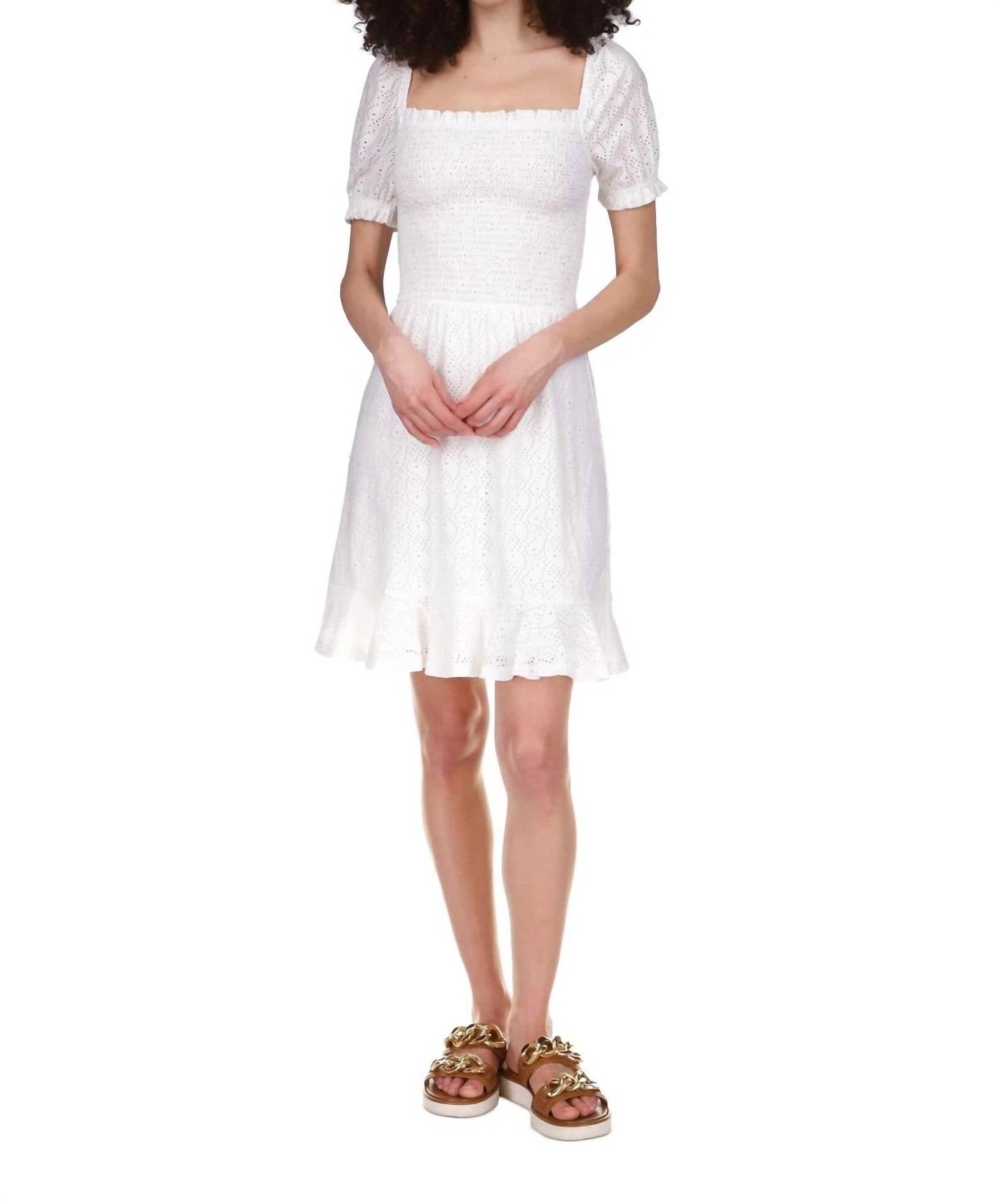 Michael Kors - Peasant Logo Plate Dress