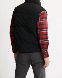 JACHS NEW YORK Namath Snap Button Puffer Vest in black - men's jacket - view 4