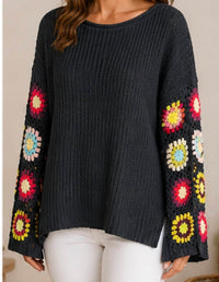 Keren Hart - Long Sleeve Crochet Sweater