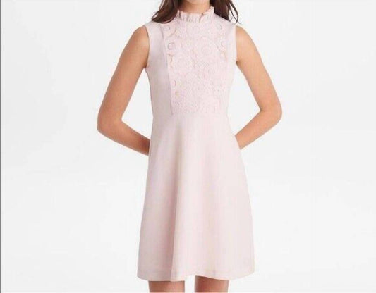 Karl Lagerfeld - Ruffle Floral Lace Cocktail A Line Dress