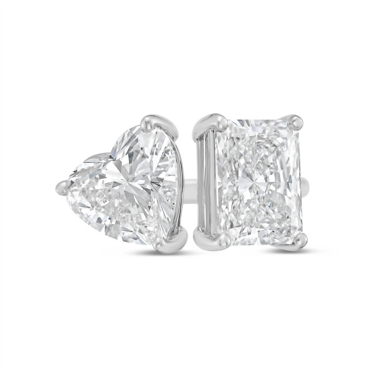 Diana M Jewels - Women's Radiant & Heart Lab-Grown Diamond Fashion Ring (10.00 Ct) - Bold
