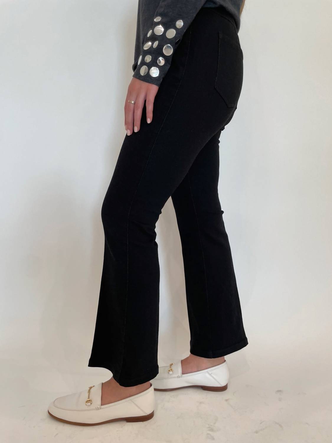 Peace Of Cloth - Ella Denim Ankle Flare Pants