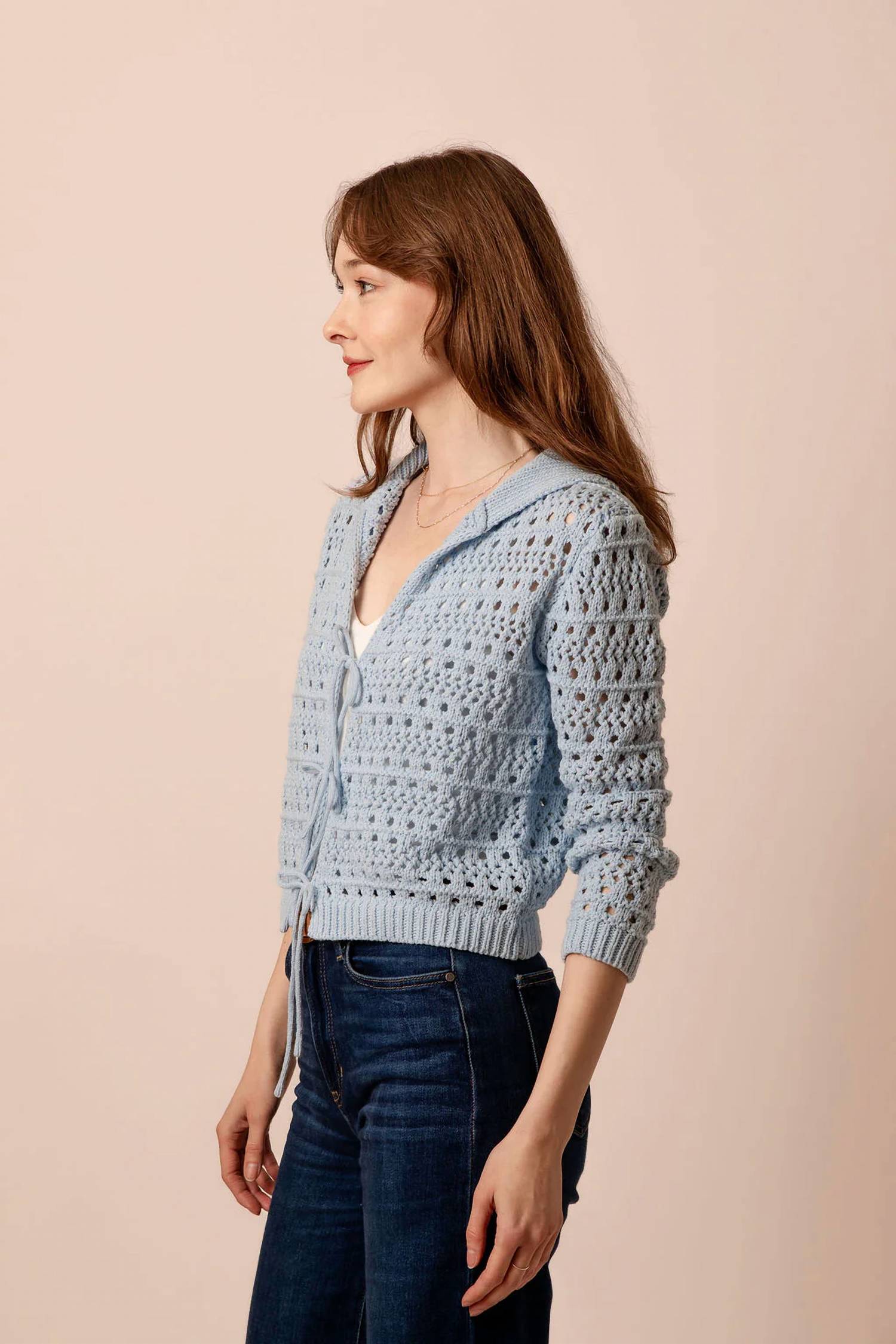Elan - Lindie Open-Knit Cardigan