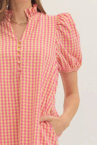 Entro - Ruth Gingham Midi Dress