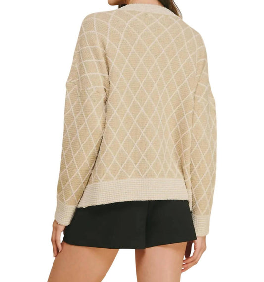 Pinch - Diamond Pattern Cardigan