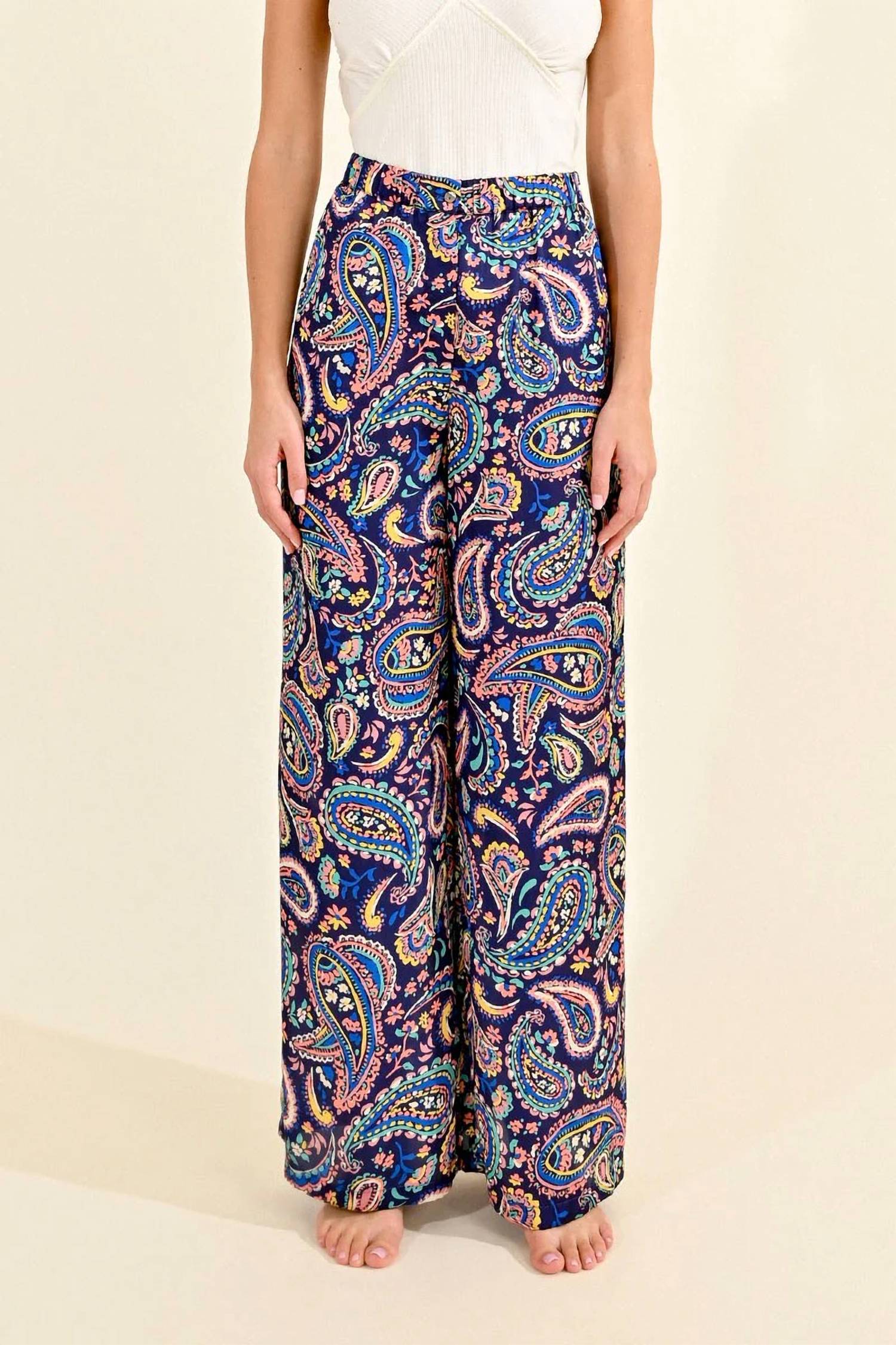 Molly Bracken - Wide Leg Paisley Pants