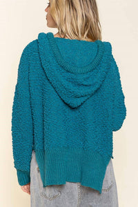Pol - Textured Knit Hoodie