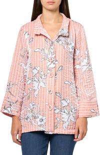 Multiples - Floral Button Down Shirt