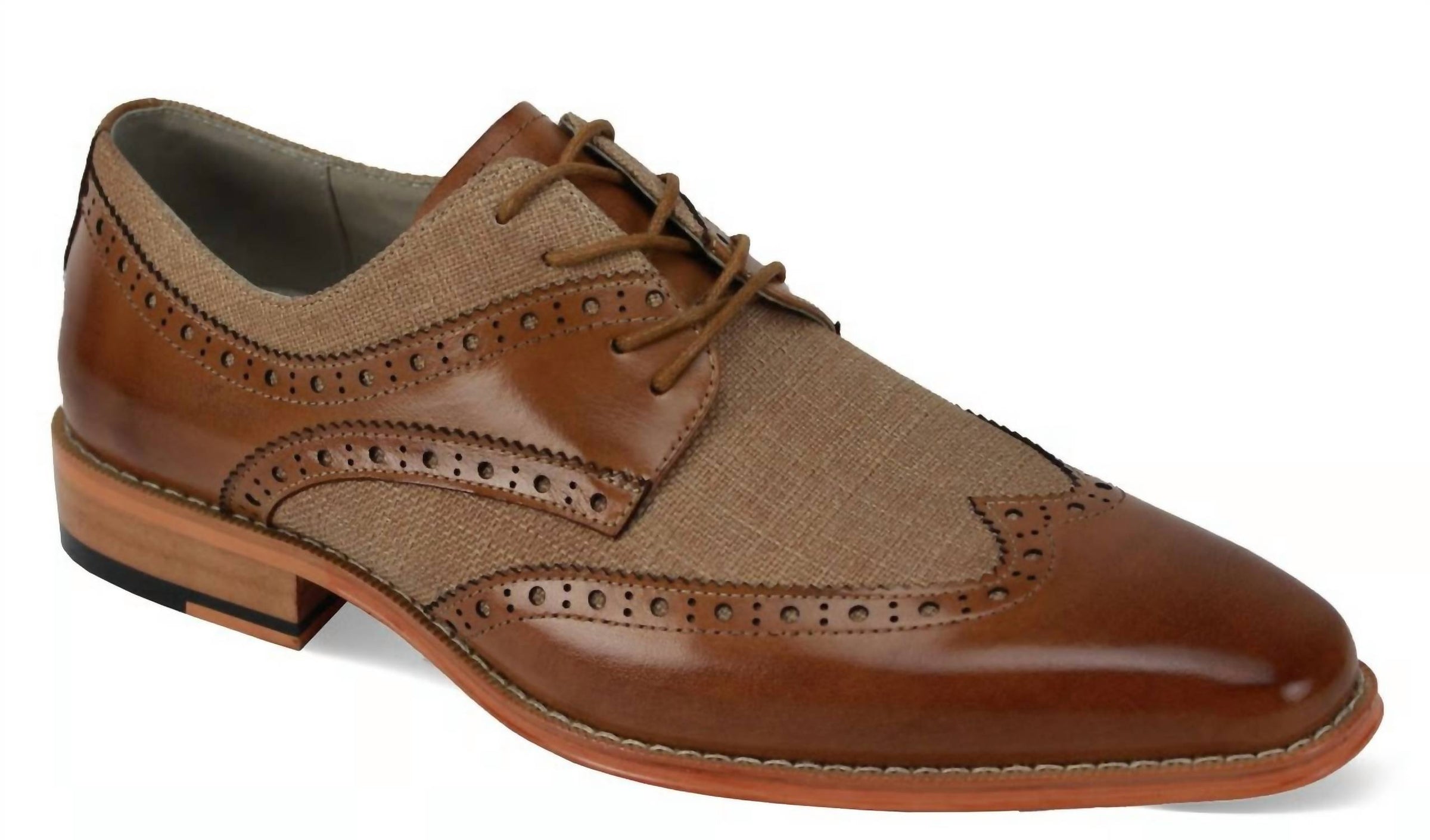 Giovanni Amato Men's Nico Leather Dress Shoes in tan - men's shoe