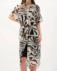 Joseph Ribkoff - tropical print straight blouse