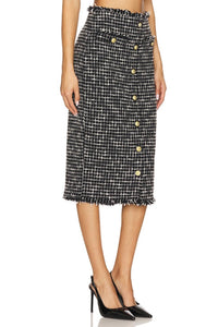 L'Agence - Tai Snap Front Midi Skirt
