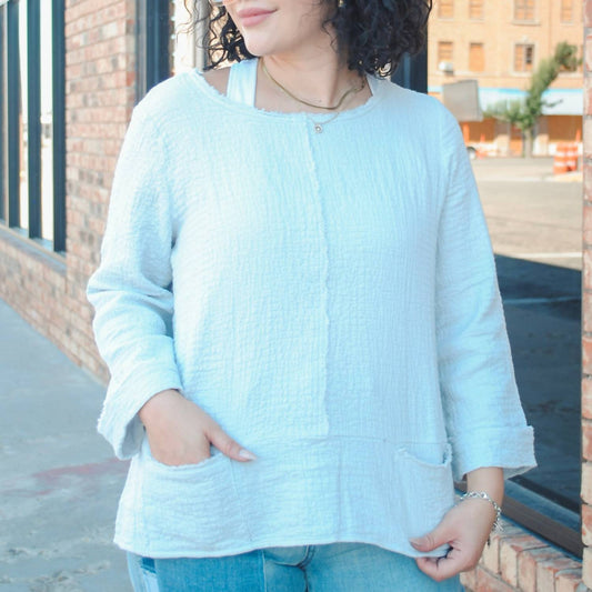 PATTERN PLAY POCKET PULLOVER