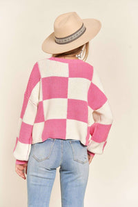 Madelyn - Christie Checker Sweater - Plus