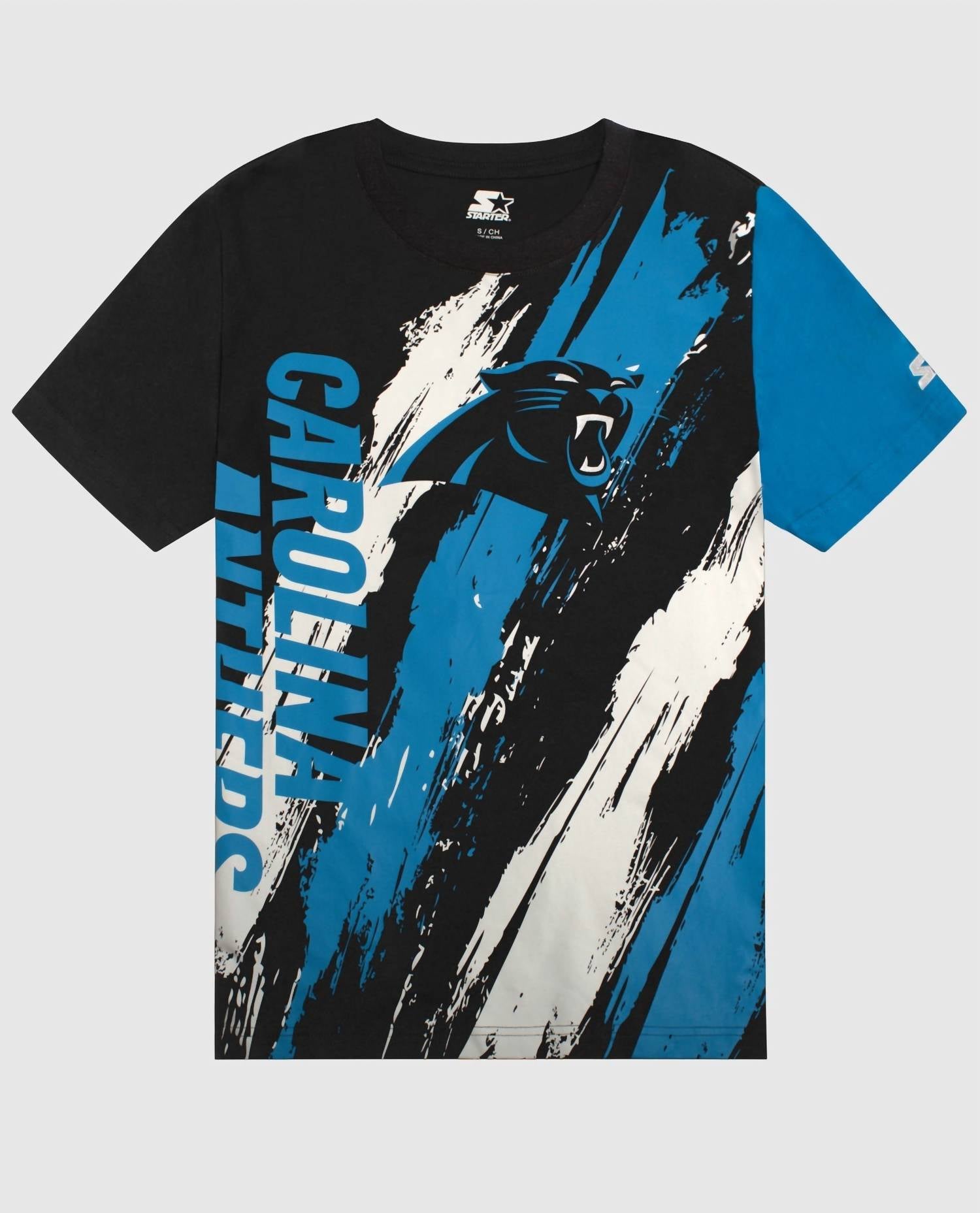 Starter - Men's Carolina Panthers Short Sleeve Crew Neck Starter Shirt