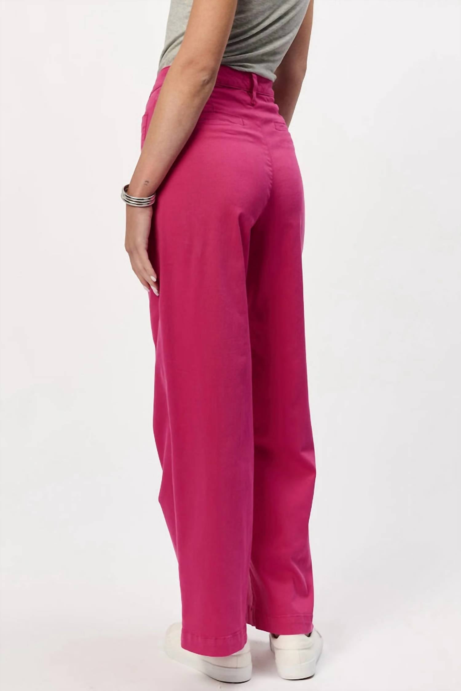 Another Love Bristol Patch Pocket High Waist Pant in pink paradise - women's pants - view 4