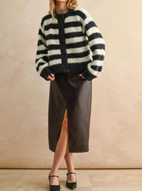Miou Muse - Boucle Effect Sweater Cardigan