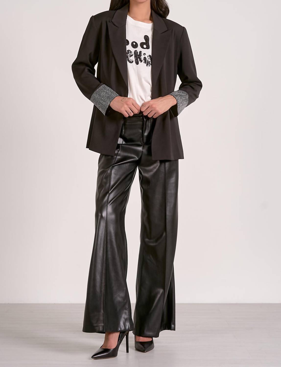 Elan - Women's Rhinestone Blazer