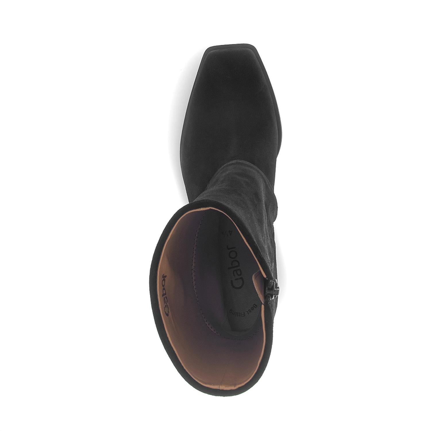 GABOR Women's Foldover Ankle Boots in black - women's shoe - alternate view