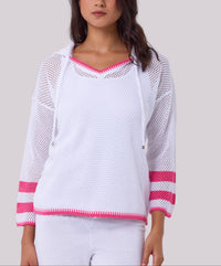 Angel Apparel - Crochet V-neck Hoodie